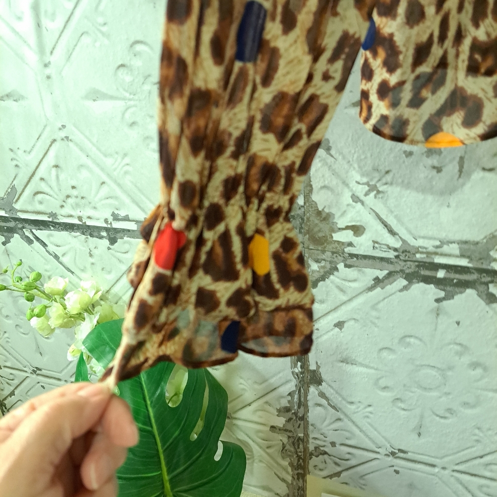 &other stores Paris Atelier Ruffled Sleeve Animal Print Top - Picture 5 of 10